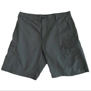 Mens Chaps Stretch Performance Cargo Shorts Gray Size 34x8.5 Poly Blend‎ Golf